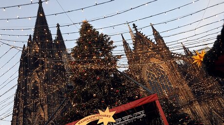 Der Kölner Dom während der Weihnachtszeit / © Harald Oppitz (KNA)