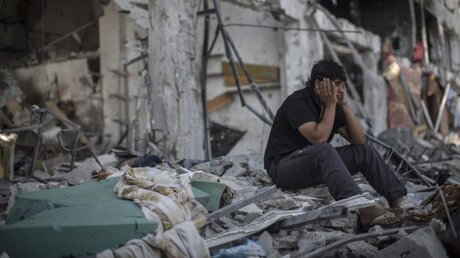 Zerstörtes Haus in Gaza-Stadt (dpa)