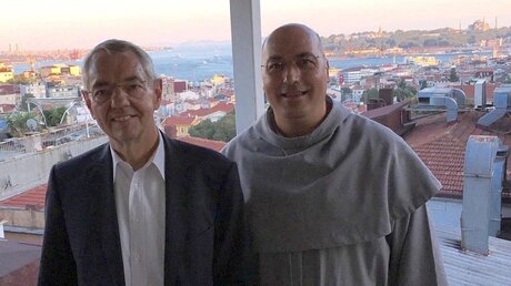 Erzbischof Schick (links) in Istanbul (DBK)