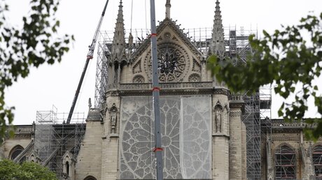 Sicherungsarbeiten an der Notre-Dame / © Thibault Camus (dpa)