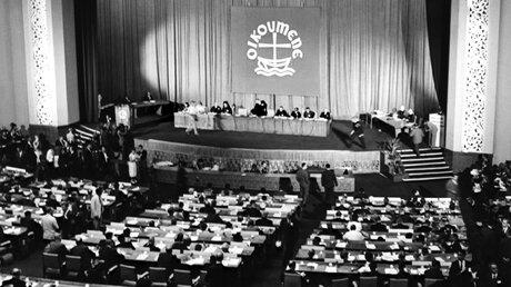 Sitzung des Ökumenischen Rates der Kirchen im November 1961 in Neu Delhi (KNA)