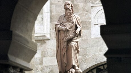 Statue des heiligen Hieronymus in Bethlehem (KNA)