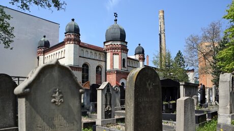 Synagoge und jüdischer Friedhof in Halle (dpa)