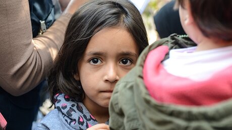 Flüchtlingskind aus Syrien (KNA)