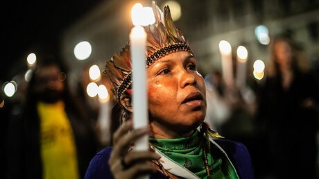 Versöhnungsfeier mit Indigenen in Rom / © Stefano Dal Pozzolo (KNA)