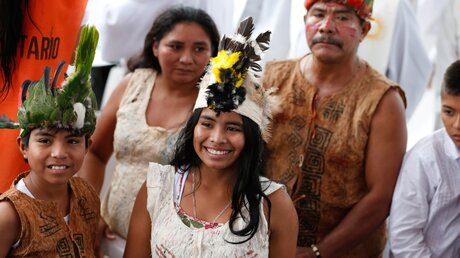Vertreter indigener Völker in Kolumbien / © Paul Haring (KNA)