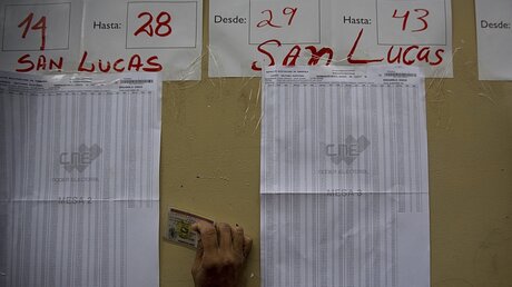 Wählerlisten in Caracas / © Fernando Llano (dpa)