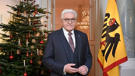 Weihnachtsansprache des Bundespräsidenten / © Annegret Hilse (dpa)