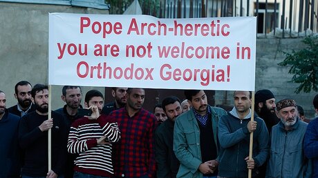 orthodoxe Christen boykottieren Franziskus / © Paul Haring (KNA)