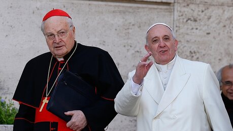2014: Kardinaldekan Angelo Sodano und Papst Franziskus / © Paul Haring (KNA)