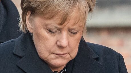 Bundeskanzlerin Merkel zu Besuch im KZ Auschwitz / © Robert Michael (dpa)