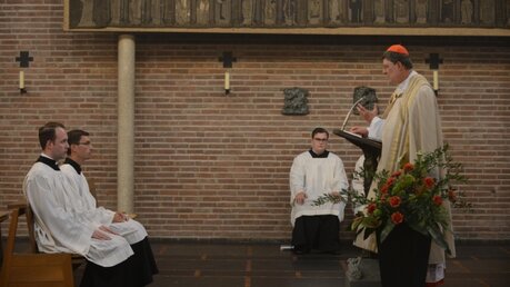 Die Admissiofeier des Jahrgangs, der am 16. Juni in Kaiserswerth zum Diakon geweiht wird, fand im letzten September in der Seminarkirche statt. / © Beatrice Tomasetti (DR)