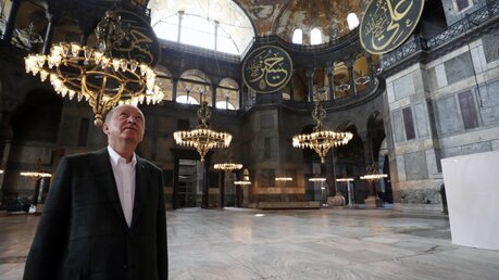 Erdogan besucht Hagia Sophia / © Turkish Presidency/AP (dpa)