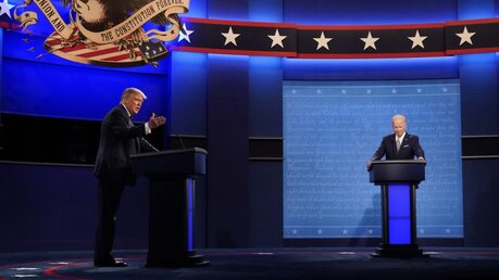 Erste TV-Debatte zwischen Trump und Biden / © Julio Cortez/AP (dpa)