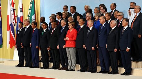 Gruppenbild der G20-Teilnehmer / © Christian Charisius (dpa)