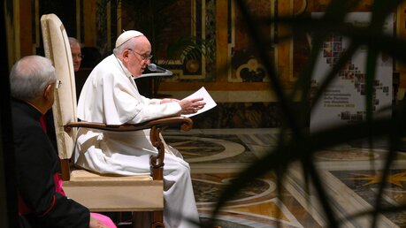 Audienz mit Papst Franziskus am internationalen Tag der Menschen mit Behinderung am 3. Dezember 2022 im Vatikan. / © Vatican Media/Romano Siciliani (KNA)