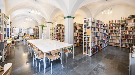 Bibliothek im Deutschen Liturgischen Institut (DLI)  / © Julia Steinbrecht (KNA)