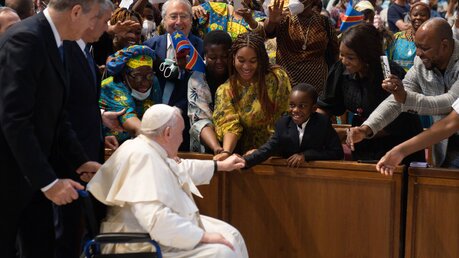 Papstmesse mit kongolesischer Gemeinde im Juli 2022 / © Vatican Media/Romano Siciliani (KNA)