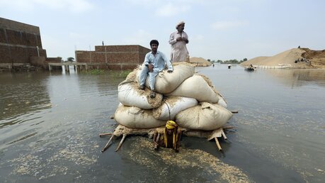 Überschwemmungen in Pakistan / © Fareed Khan (dpa)