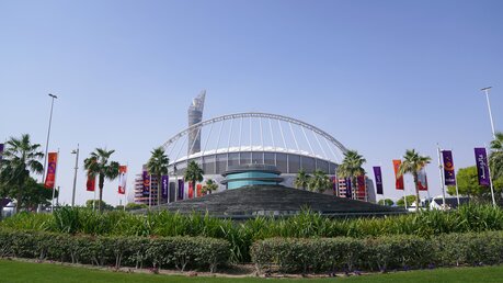 Blick auf das Chalifa International Stadion in Katar / © Adam Davy (dpa)