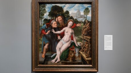 Susanna und die Alten von Jan Massys 1556 in der Ausstellung Susanna - Bilder einer Frau / © Guido Schiefer (epd)