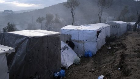 Migranten in Griechenland / © Aggelos Barai (dpa)