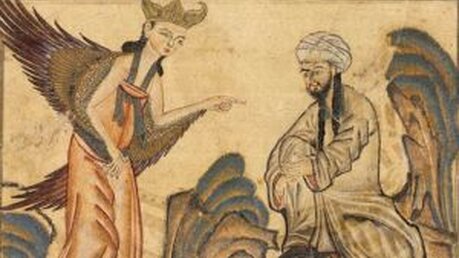 Mohammed mit Erzengel Gabriel bei der Offenbarung / © Gemeinfrei