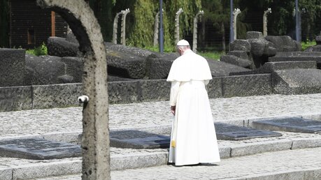 Papst Franziskus in Auschwitz / © Cristian Gennari/Romano Siciliani (KNA)