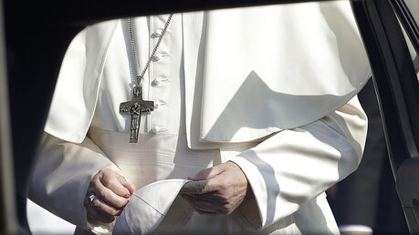 Papst Franziskus bei seiner Ankunft am Internationalen Flughafen in Dublin / © Greorio Borgia (dpa)