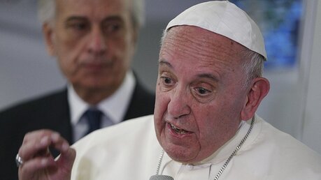 Energisch: Papst Franziskus / © Paul Haring (KNA)