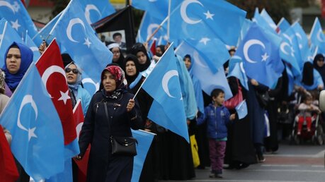 Protest gegen China von Uiguren in der Türkei / © Lefteris Pitarakis (dpa)