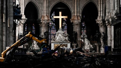 Sanierungsarbeiten in Notre-Dame / © Philippe Lopez (dpa)