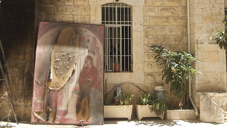 Geschändete Kirche in Syrien / © Leukefeld (KNA)