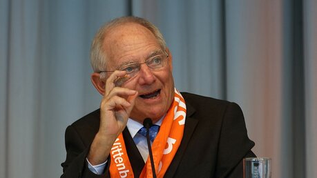 Wolfgang Schäuble beim Evangelischen Kirchentag / © Markus Nowak (KNA)