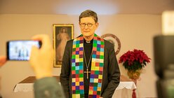 Kardinal Woelki mit Lappenclown-Stola / © Hirschbeck (Erzbistum Köln)