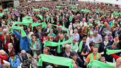 Eröffnung des Katholikentages auf dem Markt in Leipzig / © Schmidt (dpa)
