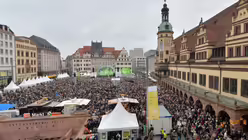 Eröffnung des Katholikentages auf dem Markt in Leipzig / © Schmidt (dpa)
