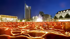 Nachtgebet und Prozession auf dem Augustusplatz / © Jan Woitas (dpa)