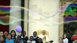 Familientreffen mit Papst Franziskus 2013 (KNA)