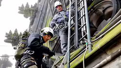 Vermessung des K&ouml;lner Doms / &copy; Anke Westermann (Hochschule Fresenius)