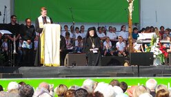 Kardinal Woelki beim Gottesdienst zur NRW-Feier  / © Verena Tröster  (DR)