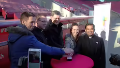 Woelki im FC-Stadion / © domradio.de