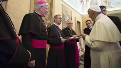 Deutsche Bisch&ouml;fe beim Papst / &copy; Osservatore Romano (KNA)