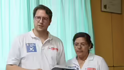 Ansprache in der Pfarreikirche Santo Thom&aacute;s Apostolische in Corinto / &copy; Maximilian Rudloff (privat)