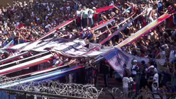 Die mitgereisten Fans von San Lorenzo / © Johannes Mäling (DR)