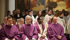 Auch aus dem Collegium Albertinum nahmen Priester wie Dr. Axel Hammes (ganz links) an der Zeremonie teil. / © Tomasetti (DR)