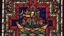 Auch von weitem wunderbar zu erkennen: die Arche Noah. Foto: Glasrestaurierungswerkstatt/K&ouml;lner Dombauh&uuml;tte. / &copy; Beatrice Tomasetti (DR)