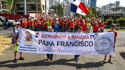 "Bienvenido a Panama, Papa Francisco" / © Gennari/Siciliani (KNA)