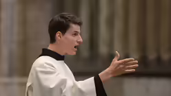Der angehende Kirchenmusiker übernimmt demnächst eine Stelle als Regionalkantor im Bistum Münster. / © Beatrice Tomasetti (DR)