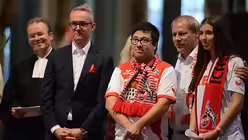 Der Teamgeist aller FC-Funktion&auml;re wird auch im Dom beschworen. / &copy; Beatrice Tomasetti (DR)